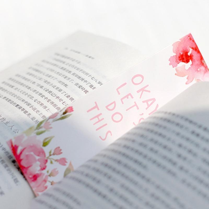 30 Pieces Unique Design Bookmark Exquisite Flower Bookmark Reading Stationery