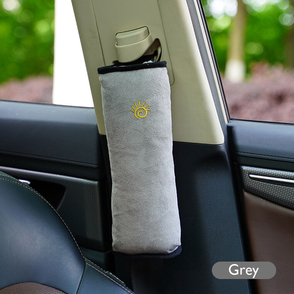 Plush Car Seat Belt Cover Breathable Kids Seatbelt Shoulder Pad (Grey)