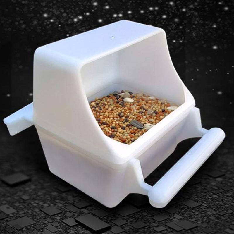 Plastic Bird Feeder with Perch Large Capacity Food Container Easy to Clean