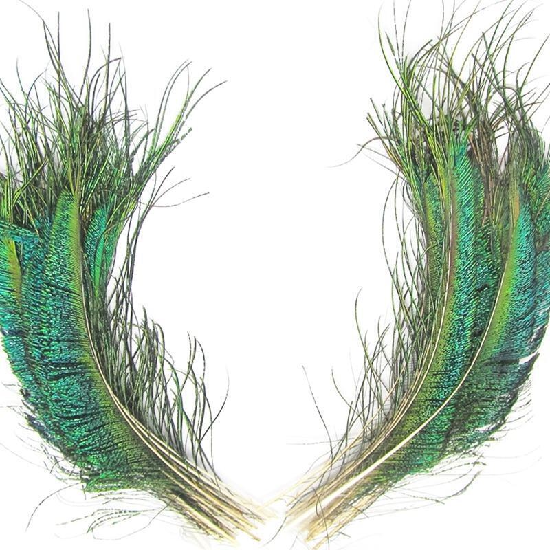 20 Pieces/Pack Natural Peacock Sword Feathers Exquisite Birthday Gift Box Filler