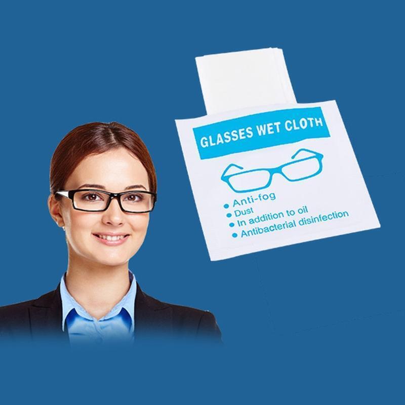 100Pcs Lens Cleaning Wipes Pre-Moistened Individually Wrapped Screens Tablets