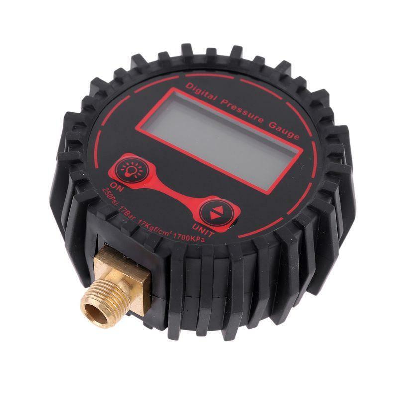 250PSI Digital Tire Pressure Gauge Car Pressure Tester M11*1 Thread with Light
