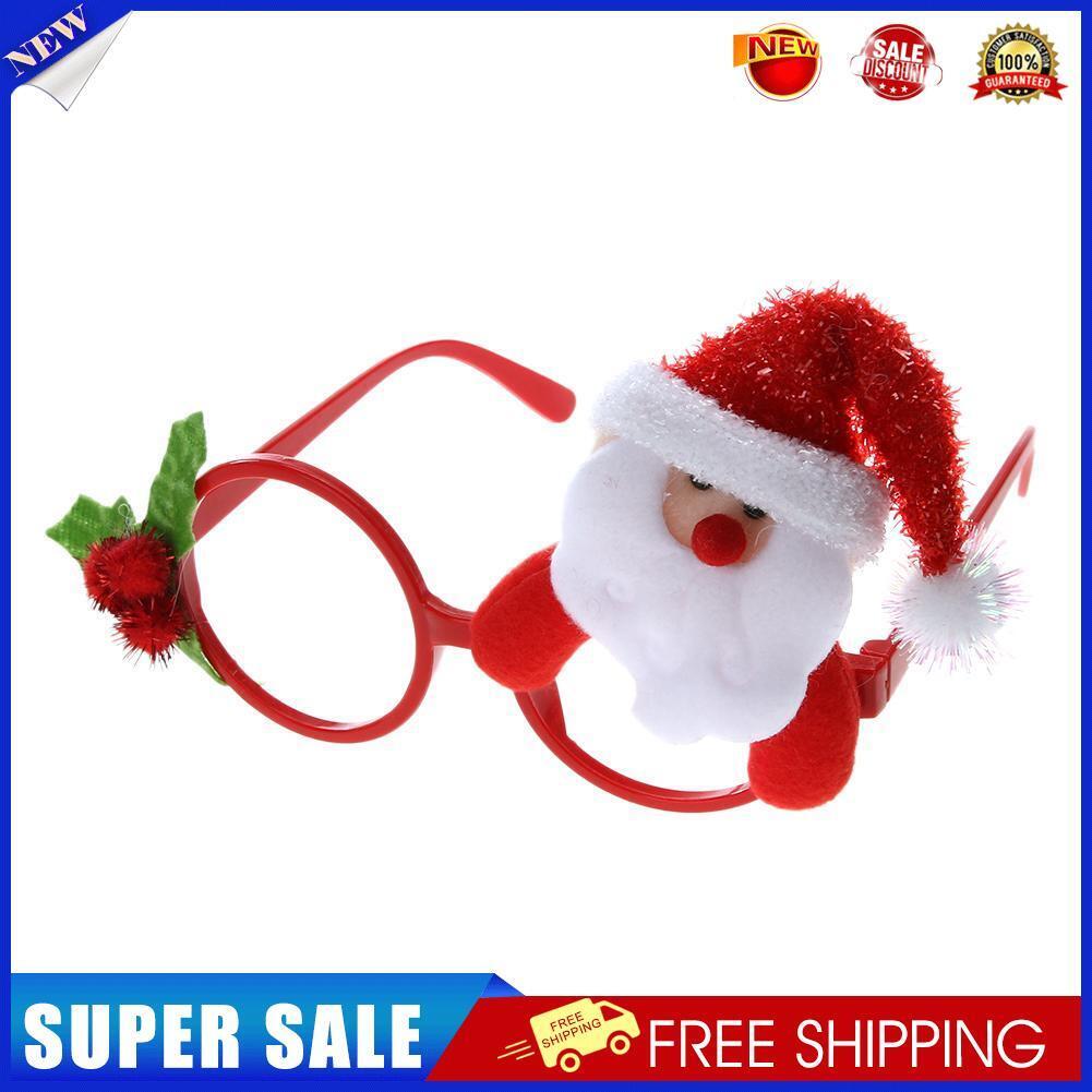 Christmas Sunglass Eyeglass Costume Eye Frame Party Decor(Santa Claus)