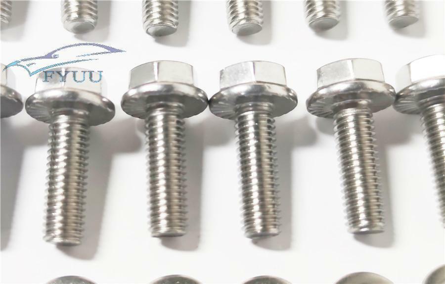 12× Stainless Steel Exhaust Manifold Bolts M8 x 25mm For Chevy GM V8 LS1 LS2