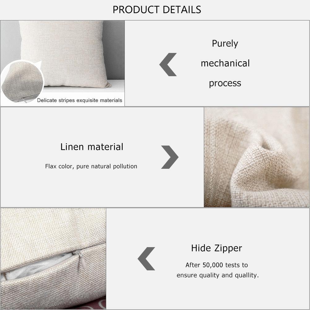 Snack Tortilla Pattern Linen Pillowcase Square Pillow Cover for Home (6)