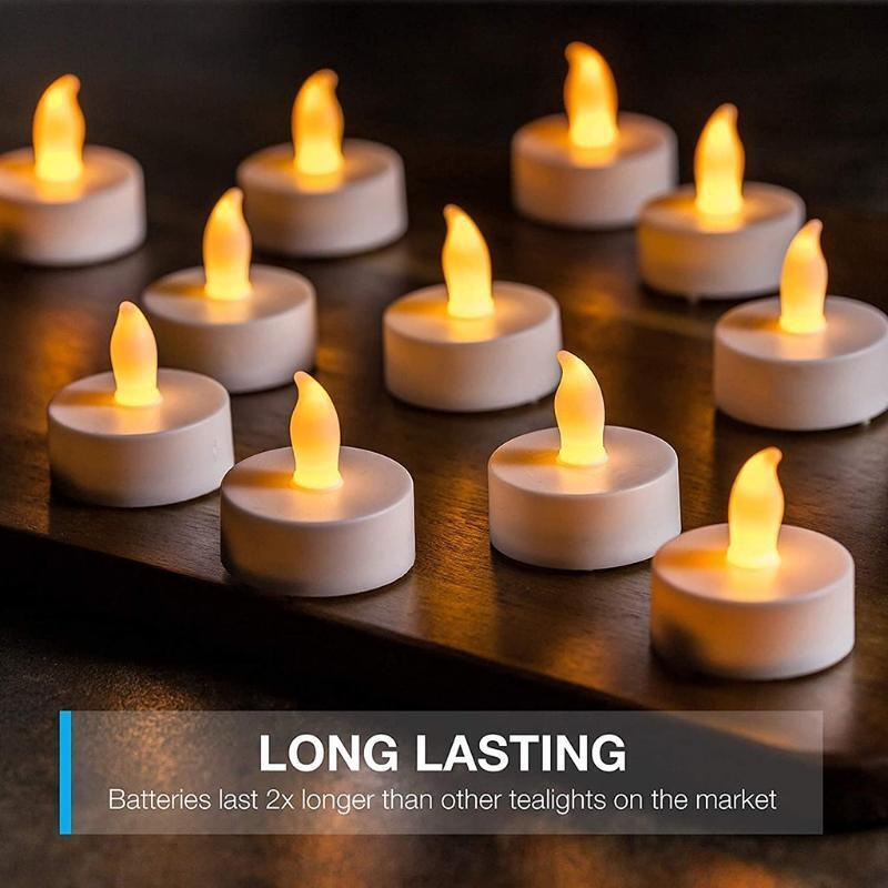 Led Tea Lights 24 Pcs Mini Candle Lamp Battery Operated Flameless No Flickering