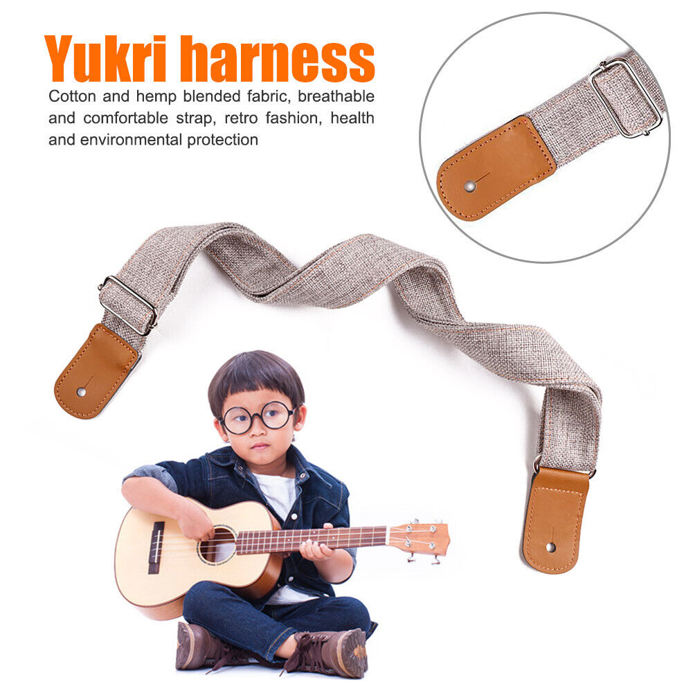 Guitar Strap Anti Slip Bass Ukulele Shoulder Belt Musical Parts (Grey)