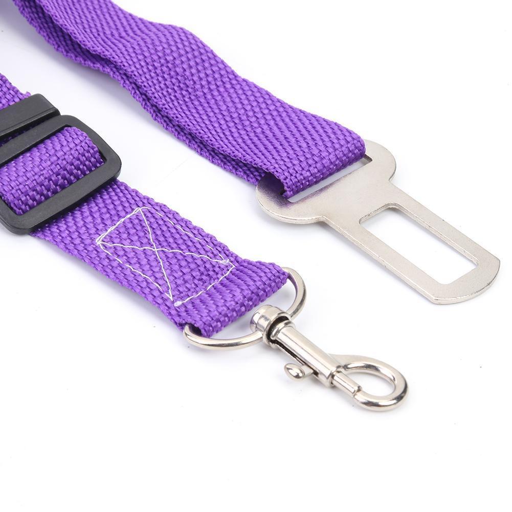 Car Pet Dog Seat Belt Puppy Safety Seatbelt Dog Harness Lead Clip (Purple)