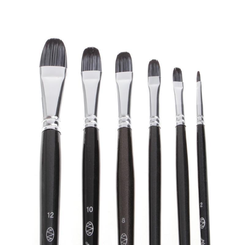 6Pcs Brushes Set for Art Painting Oil Watercolor Drawing Craft DIY Kid Artist