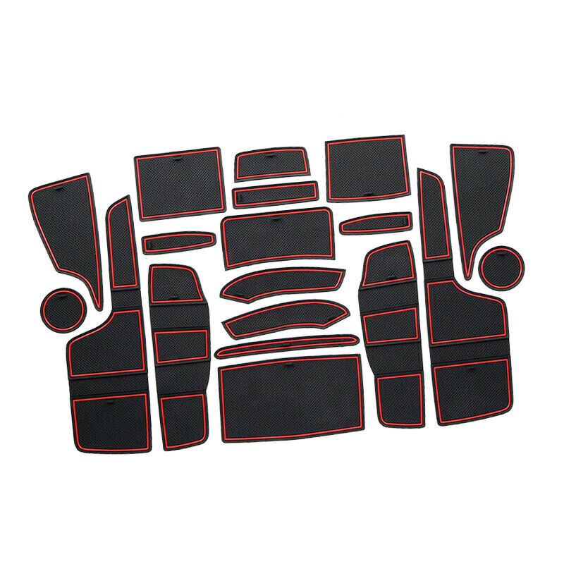 19Pcs Interior Door Slot Rubber Cup Holder Mat Fit For Ford Ranger 2012-2021