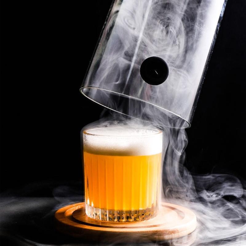 Plastic Smoking Cloche Hood Molecular Cuisine Food Dome Cover for Cocktail Cake