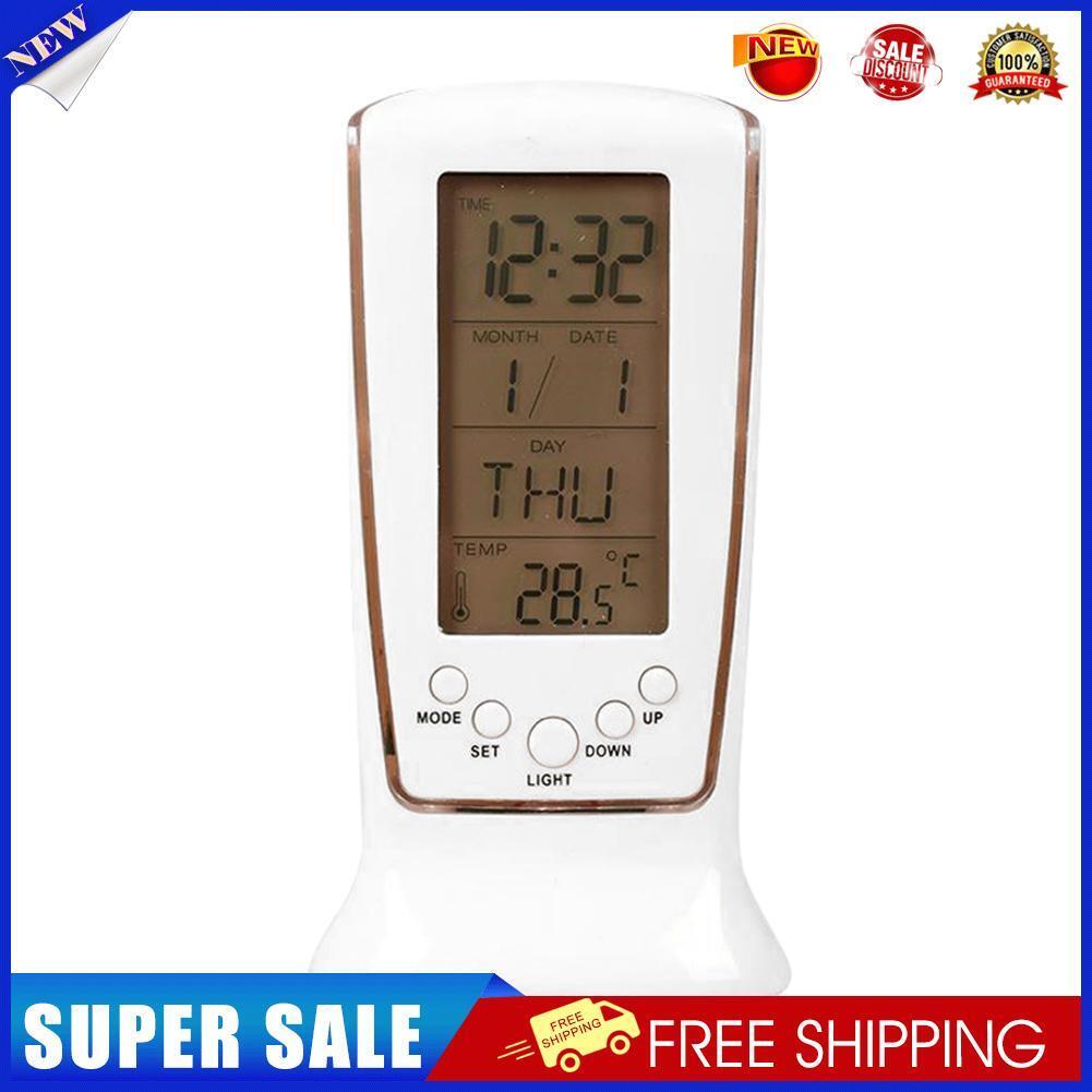 Mini Digital Clock Backlight Calendar Thermometer Display LCD Alarm Clock