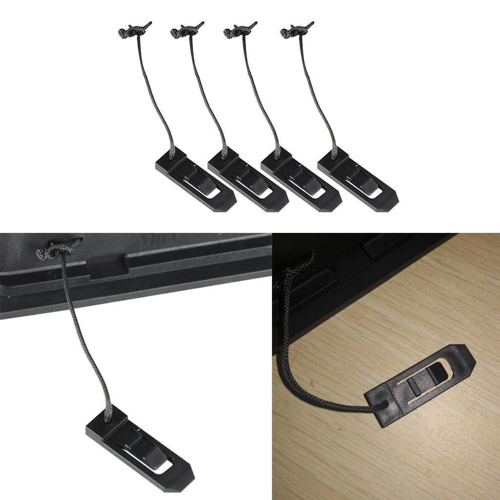 4x Surfboard    Clip Paddleboard Skeg Fin Buckle Water Sports Black