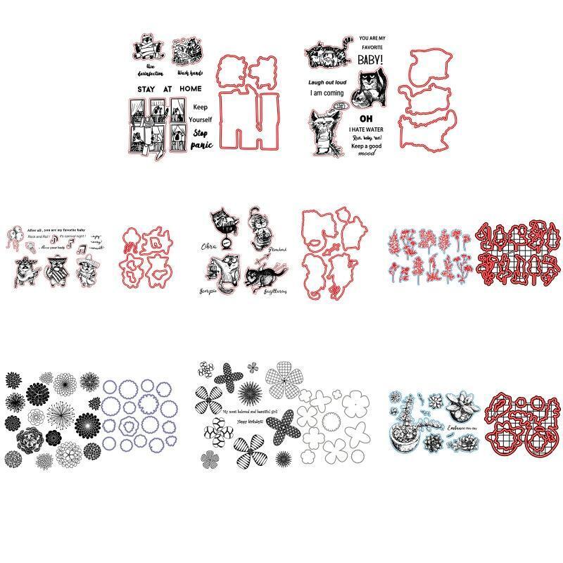 Animal Entertainment Metal Cutting Dies and Stamps Stencils Set DIY Crafts