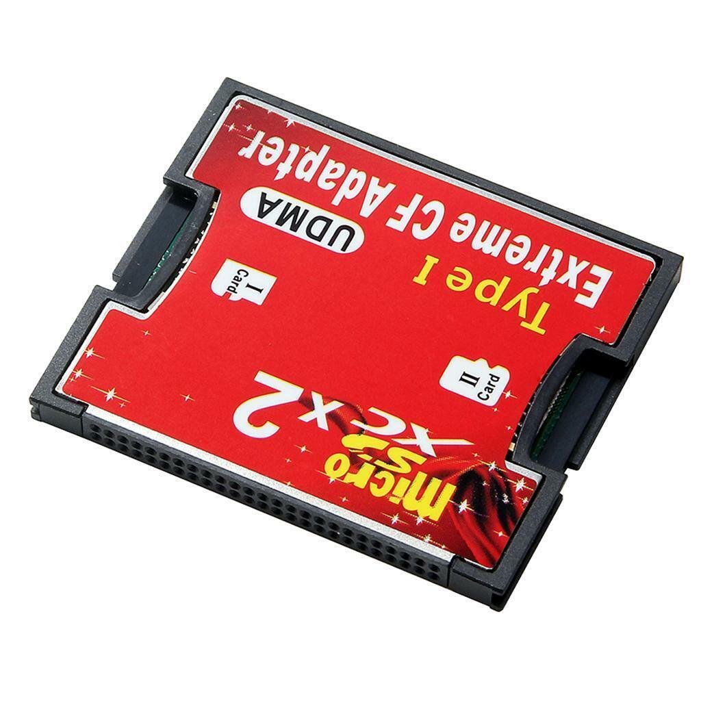 Dual Port SD / TF to CF Card Adapter SDHC SDXC to Compact Flash CF Type I Card