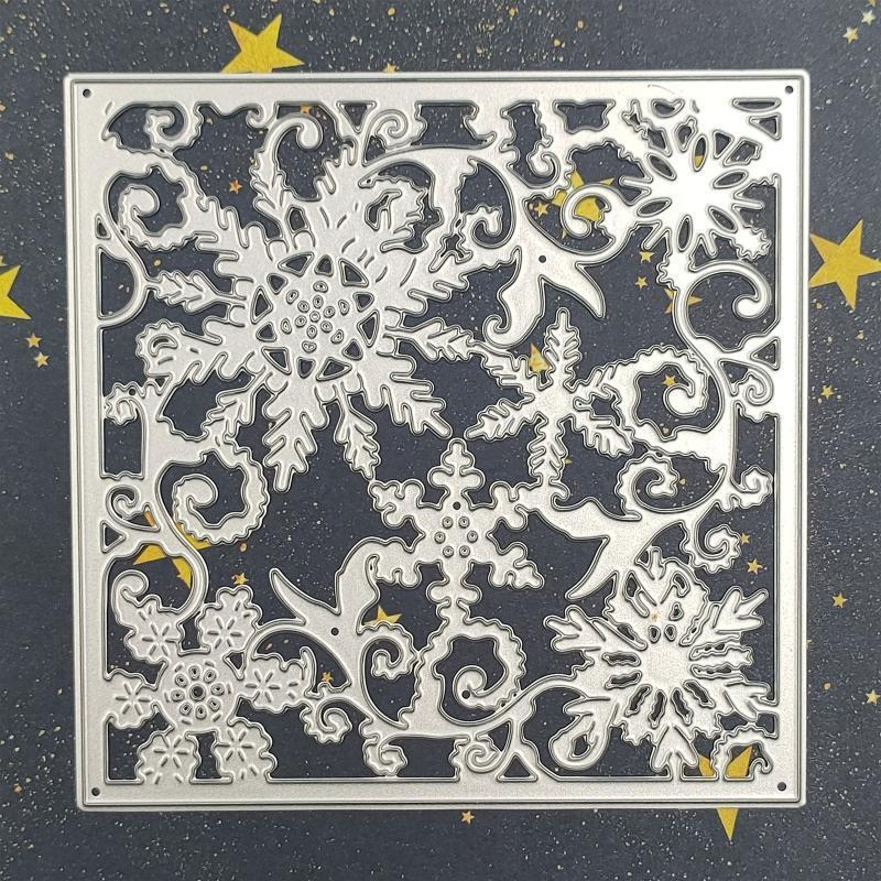 Snowflake Pattern Cutting Dies Embossing Stencil Template for DIY Paper Arts
