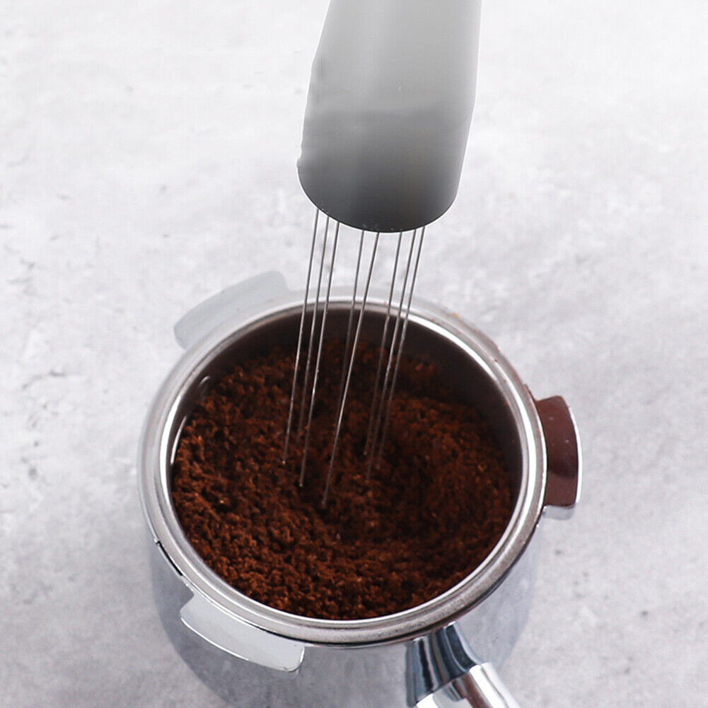 Needle Pin Coffee Powder Tamper Distributor Stirrer Leveler Tool (Black)