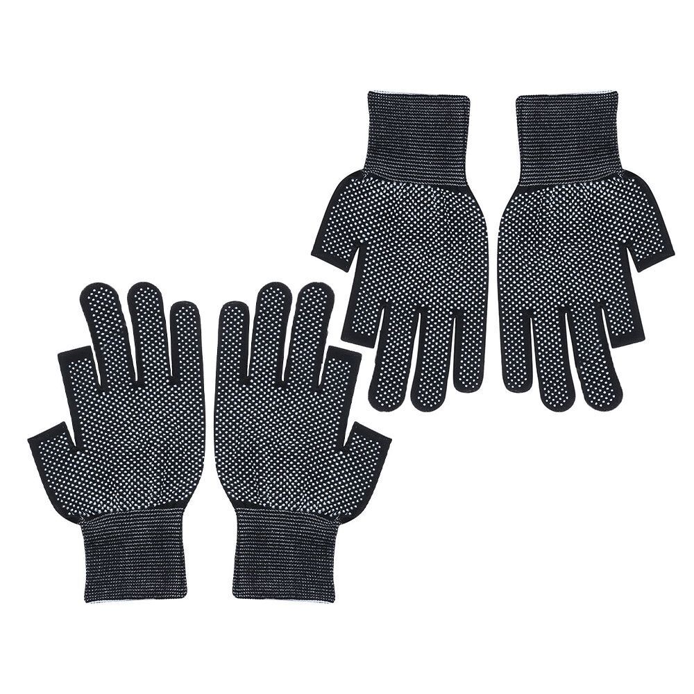 Driving Biking Mittens Anti-Slip Fishing Gloves Two Half Fingers Sun Protection