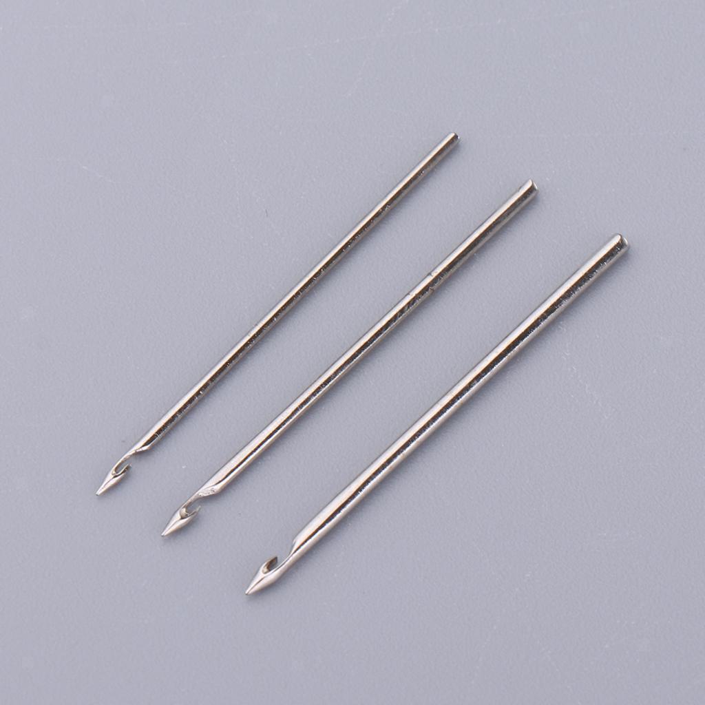 Wooden Handle  Hook & 3 Interchangeable Needles Embroidery Crochet