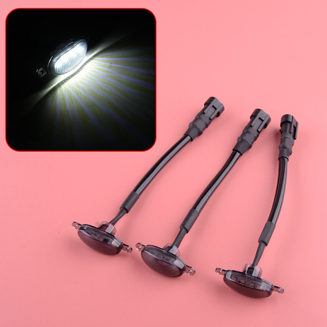 3 Smoke LED Grill Grille DRL Light Lamp Fit For Ford F-150 F150 Raptor 2010-2018