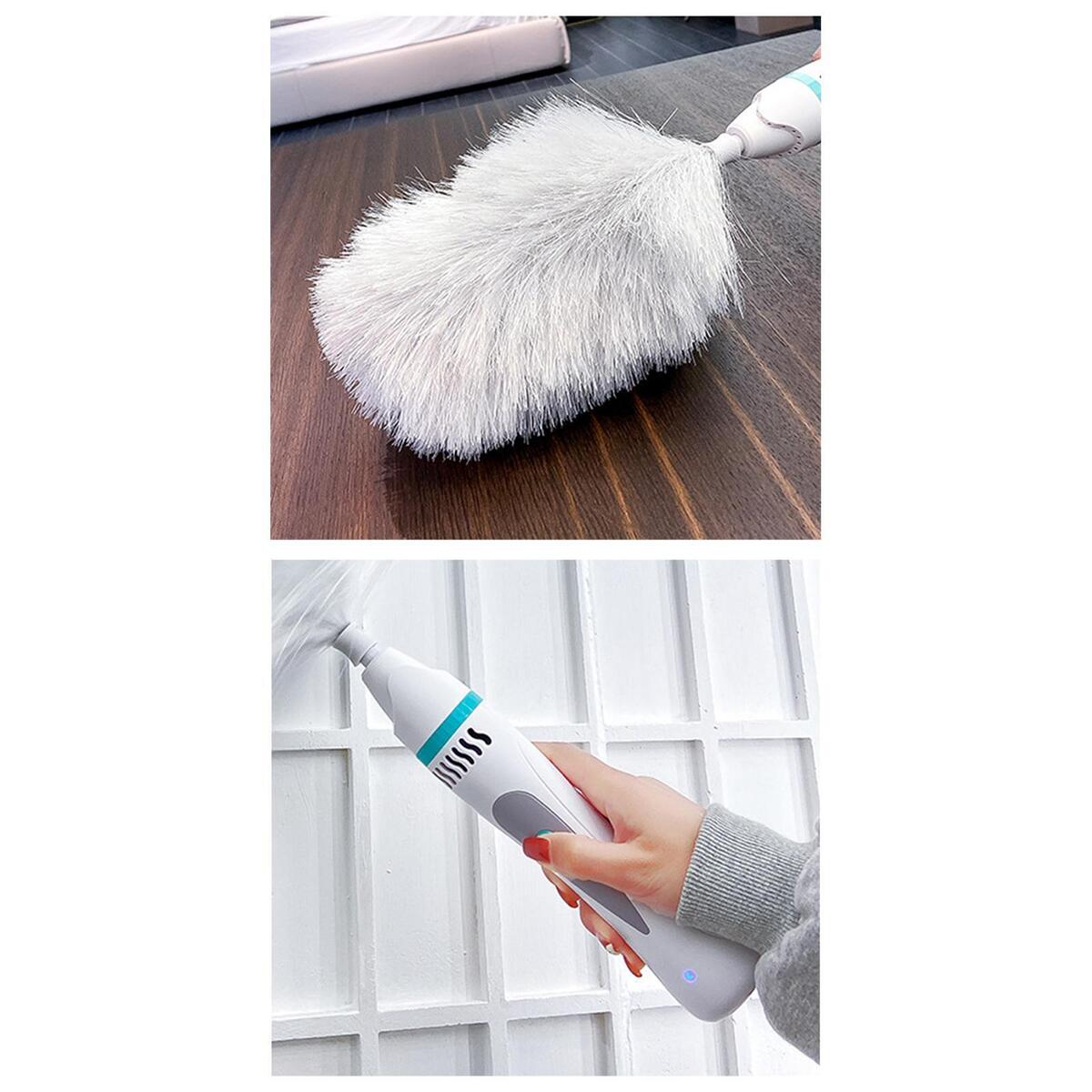 Vacuum Type Electric Feather Duster Cleaning Tool for Household Furniture