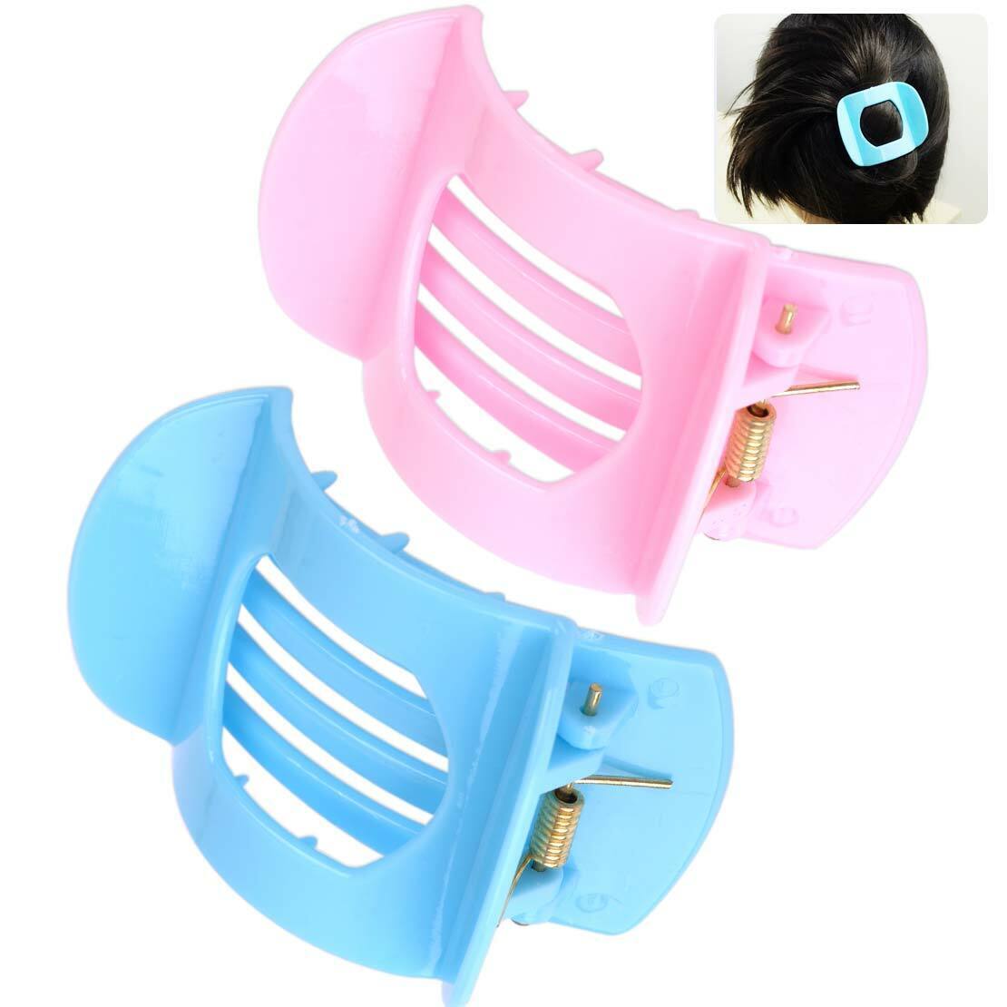 2 Women Lady Plastic Bath Hair Clip Claw Barrette Jaw Clamp Hairpin Accessory Li