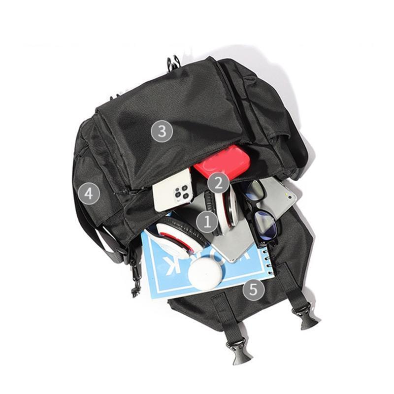 Durable Black Messenger Bag Crossbody Bags Sports Bag for Camping Climbing