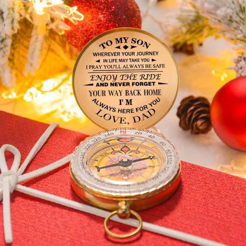 Luminous Compass Dad to Son Enjoy the Ride Gift for Camping Outdoor Activities