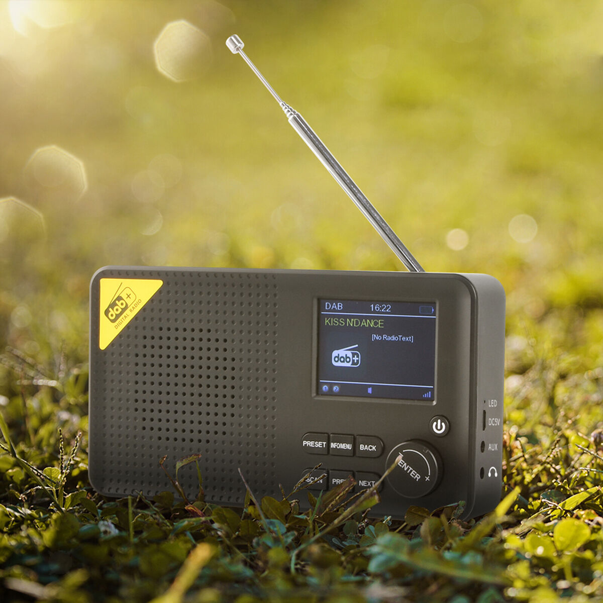 Rechargeable FM Receiver Dual Alarms Clock  Office Outdoor