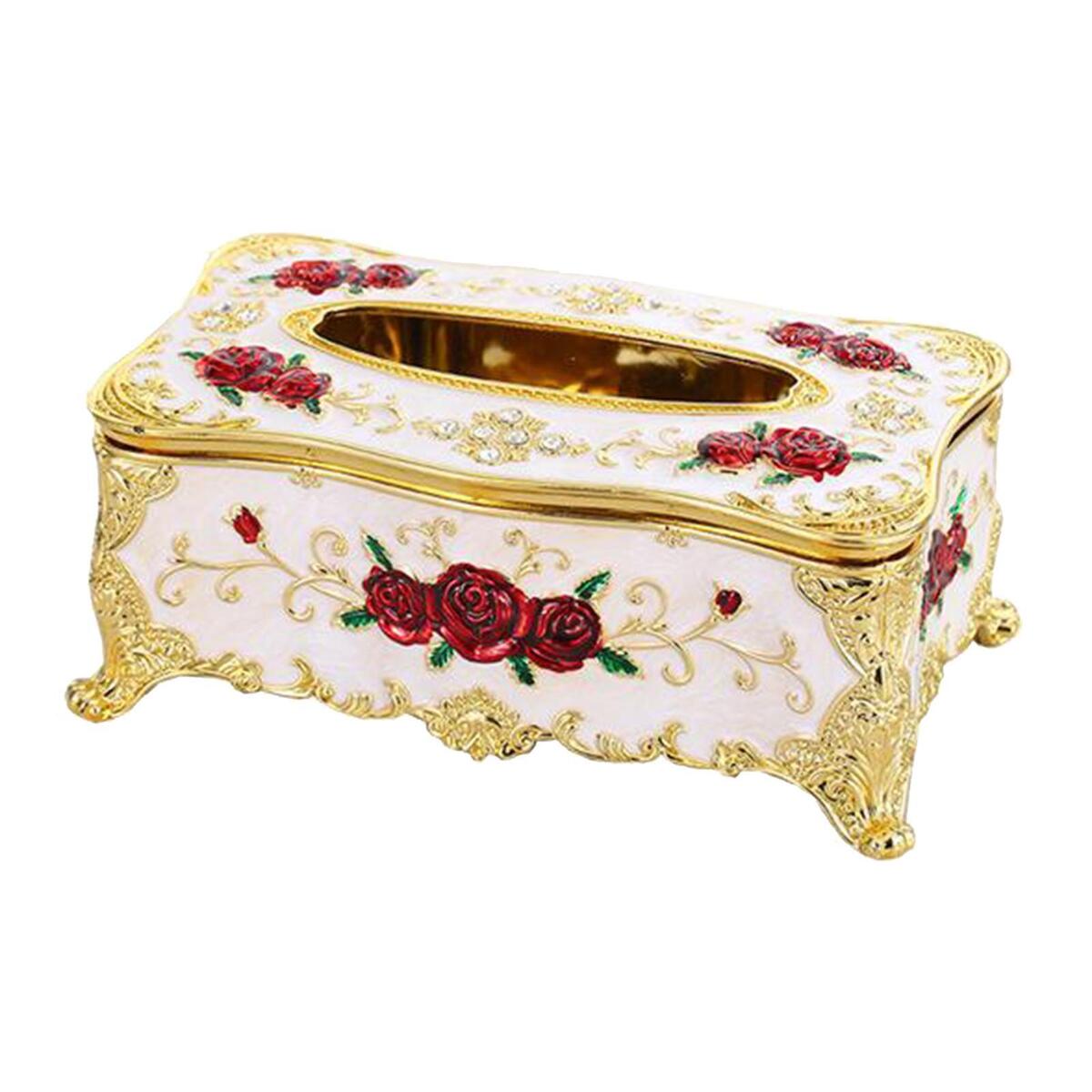2Pcs Creative Ornate Tissue Box Cover Square Paper Toilet Case Car Holder