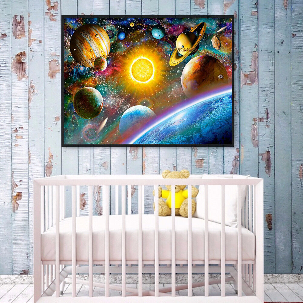 Solar System Diamond Painting 5D DIY Full Round Drill Mosaic Rhinestone Kit