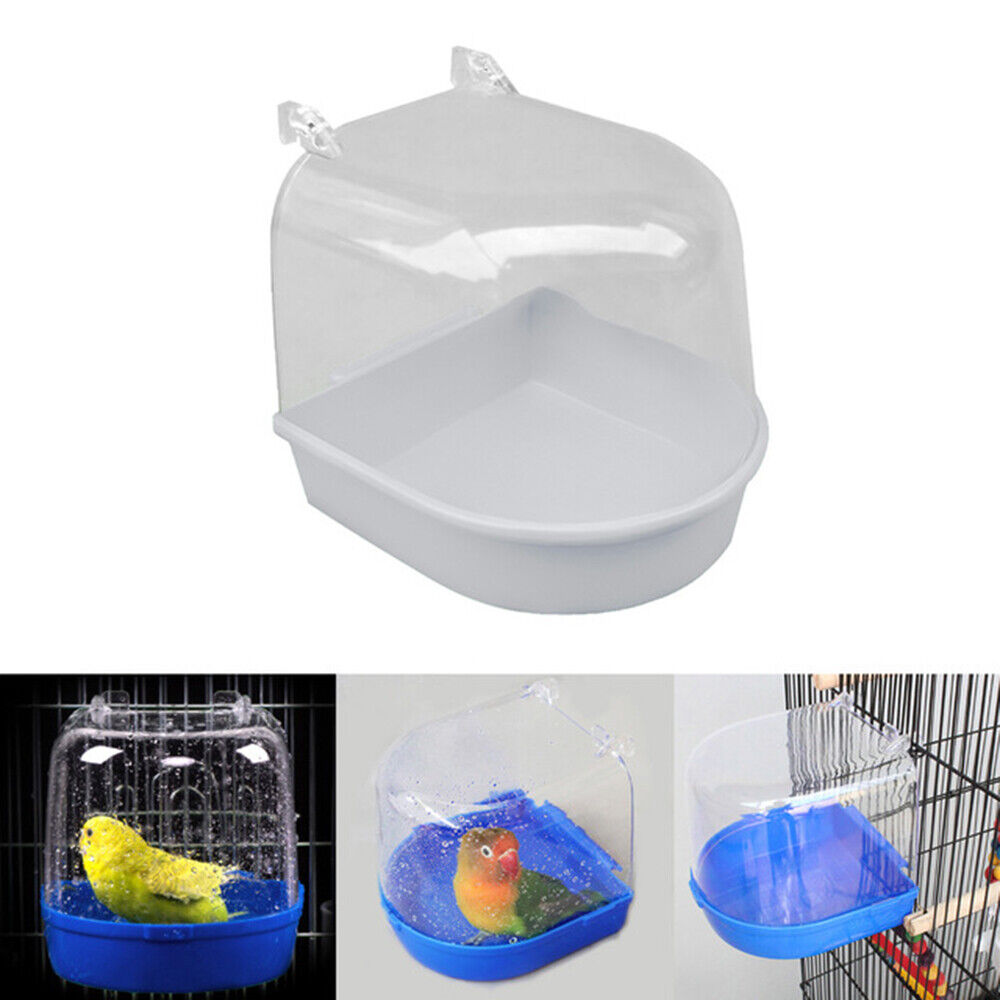 Bathtubs Kit Bath Shower Box Bird Cage Accessories Hanging Cage Parrot Bathtub