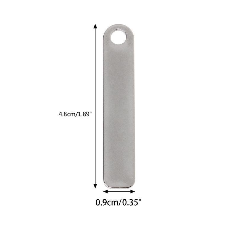 Custom Phone Number Keychain Anti-lost Pendant Blank Bar Keyring Jewelry Making