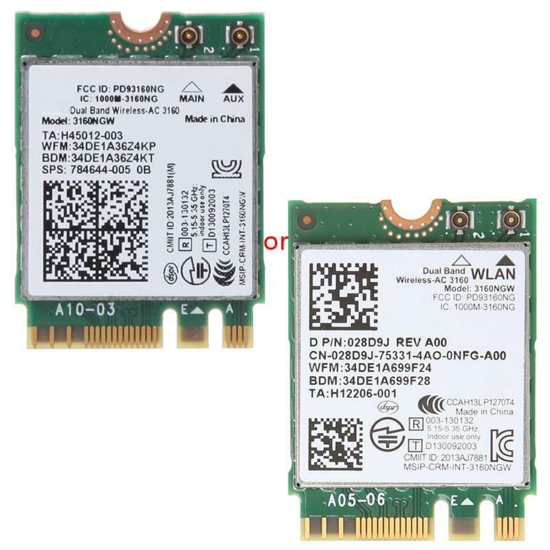 In-tel Wireless-AC 3160 3160NGW Dual Band Bluetooth-compatible 4.0 NGFF Wifi