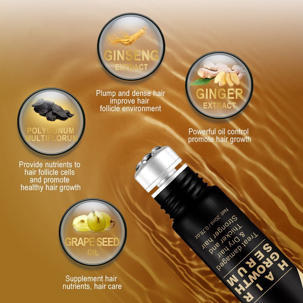Serum Roller Scalp Massage Anti Hair Loss Hair Growth Essence Oil Thickener