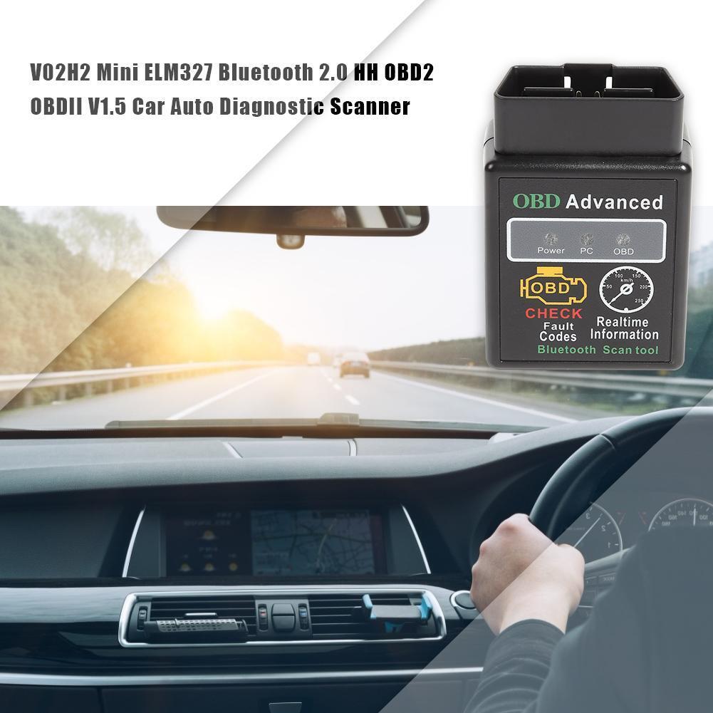 V02H2 Mini ELM327 Bluetooth-compatible 2.0 HH OBD2 V1.5 Car Diagnostic Tool