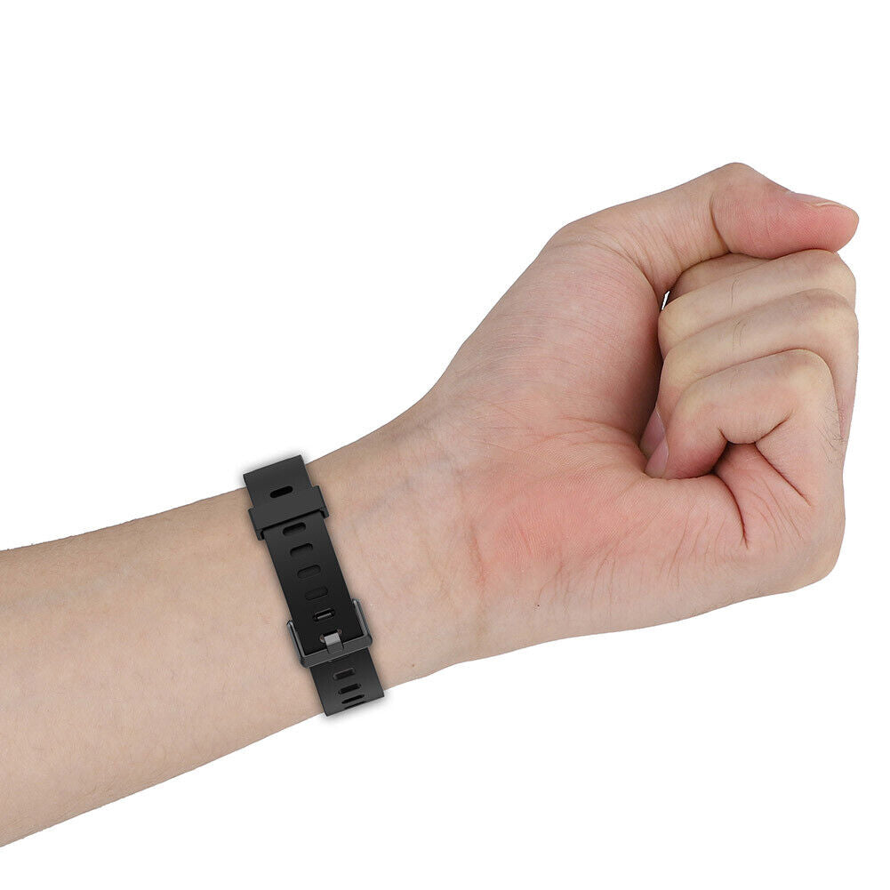 Watch Wristband Waterproof Silicone Bracelet Strap for Realme Band (Black)