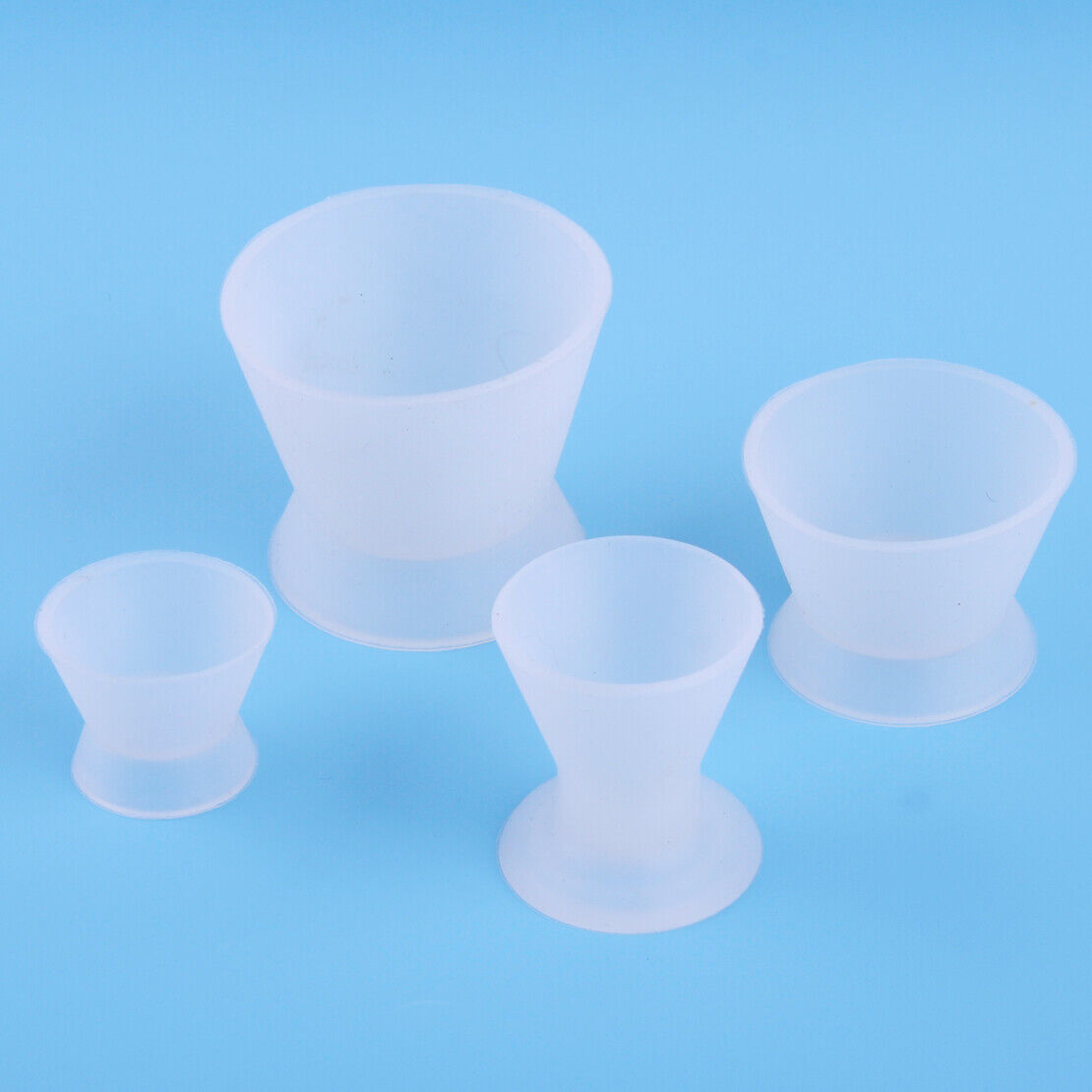 4x Dental Non-Stick Flexible Silicone Dappen Dish Mixing Bowl Cup Dental Lab Li