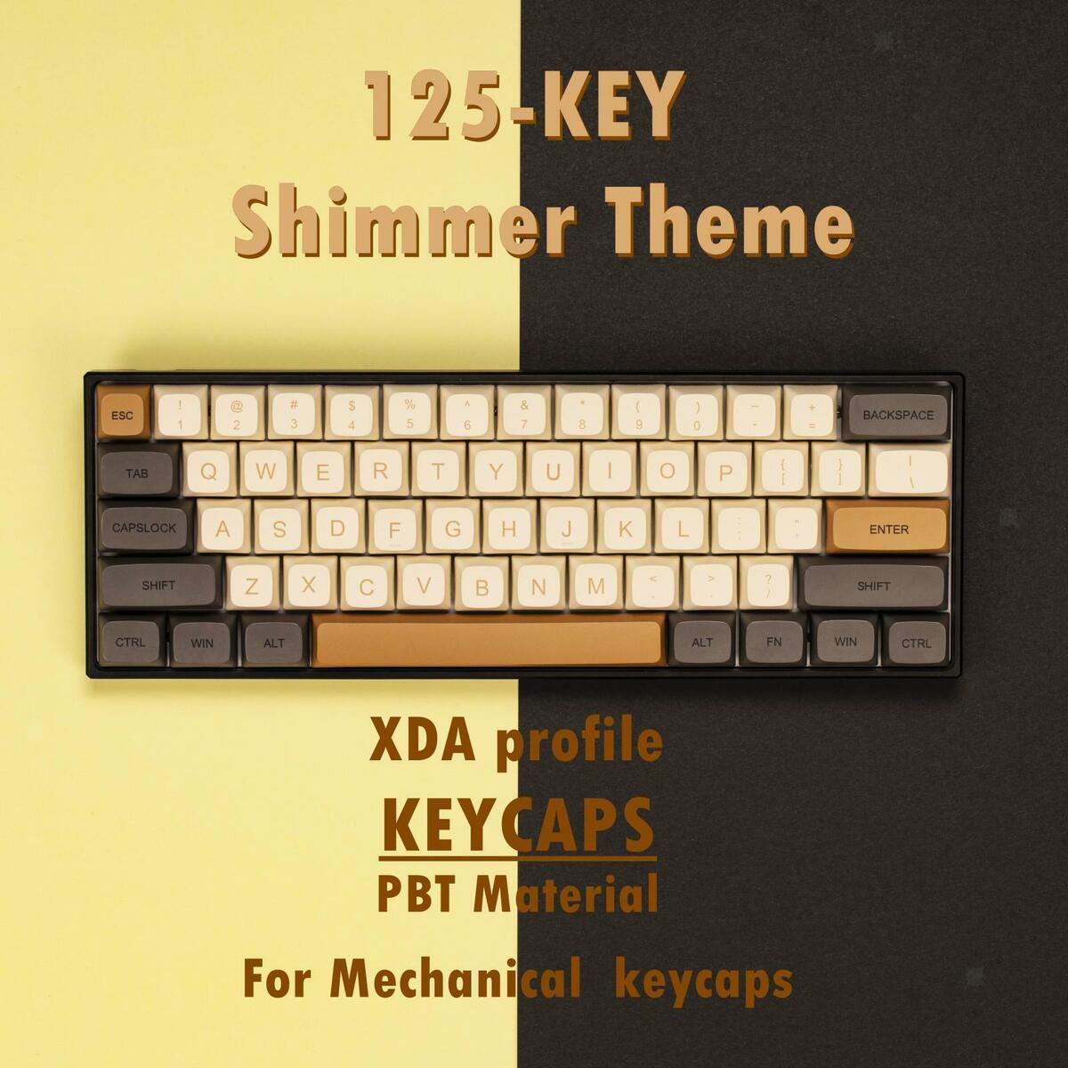 125-Key PBT  Mechanical Keyboard  for Desktop Computer Laptop