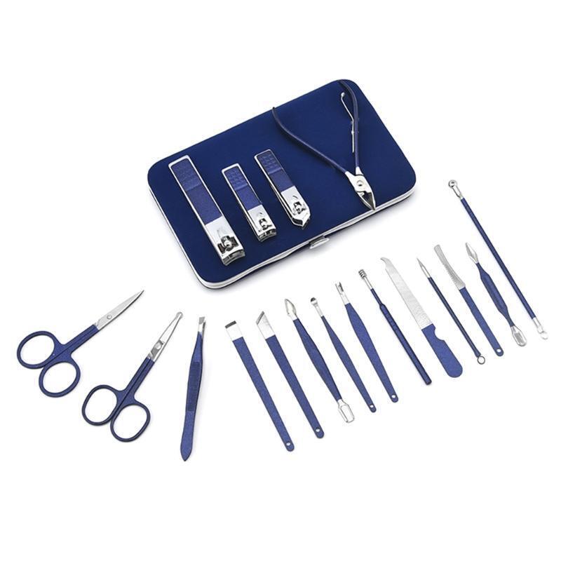 18 pcs Manicure Cutters Nail Clipper Set Household Stainless Steel Ear Spoon