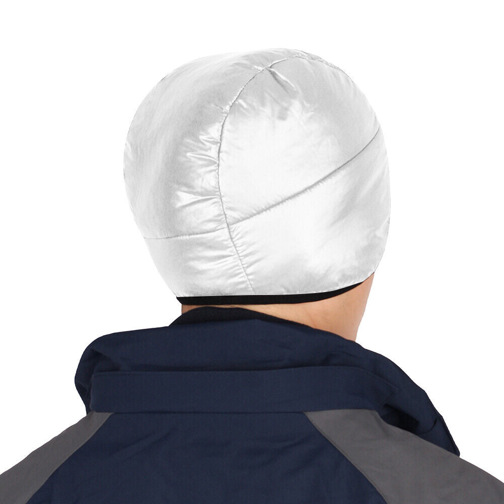 Warm Cycling Down Cap Windproof Skiing Ear Protection Beanie Hats (Gray)