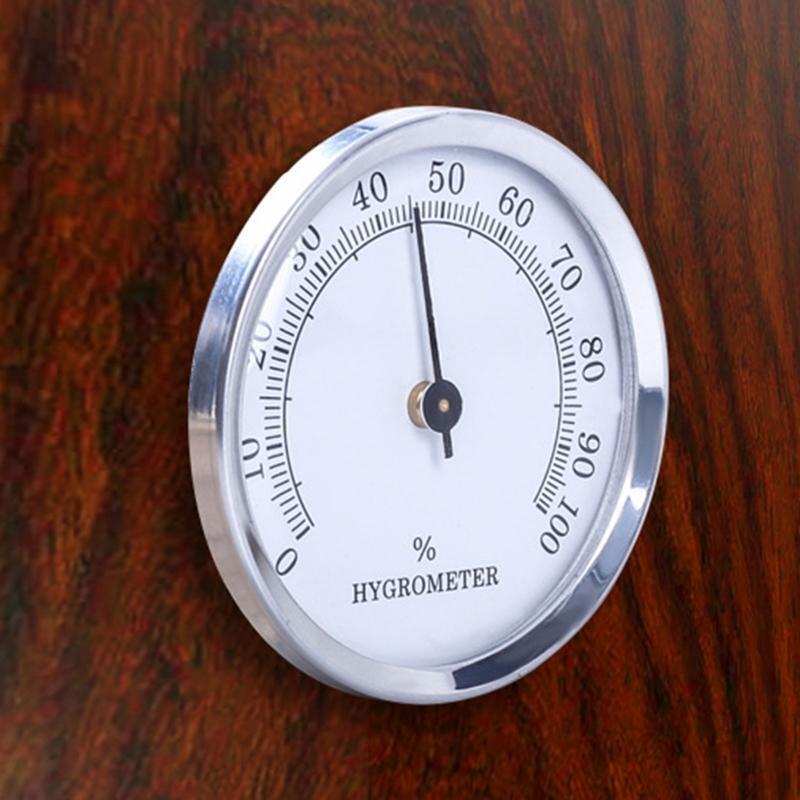 Cigar Hygrometer, Precision Round Pointer Hygrometer Compatible with Cigar Box