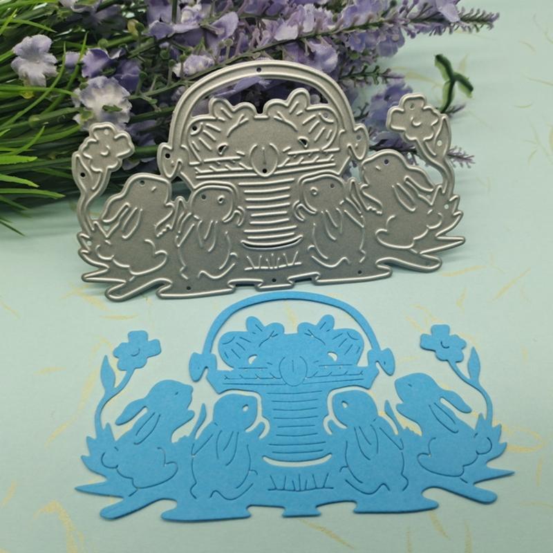 Easter Bunny Flower Metal Cutting Dies Stencil DIY Scrapbooking Album Paper Card