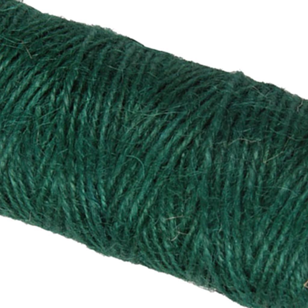 2 Roll 100m Jute Cord String Crafts DIY Gift Wrapping Twine Rope Red & Green