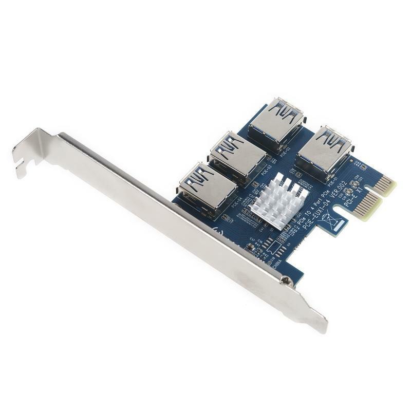 PCI-E 1x to 4x Adapter Board Extension Card PCI-E 1 to 4 USB 3.0 Adapter Card