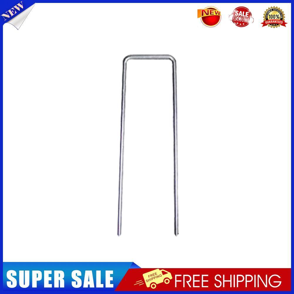 50pcs Garden Peg U-Shape Garden Staple Garden Ground Nail Film Pegs (15cm)