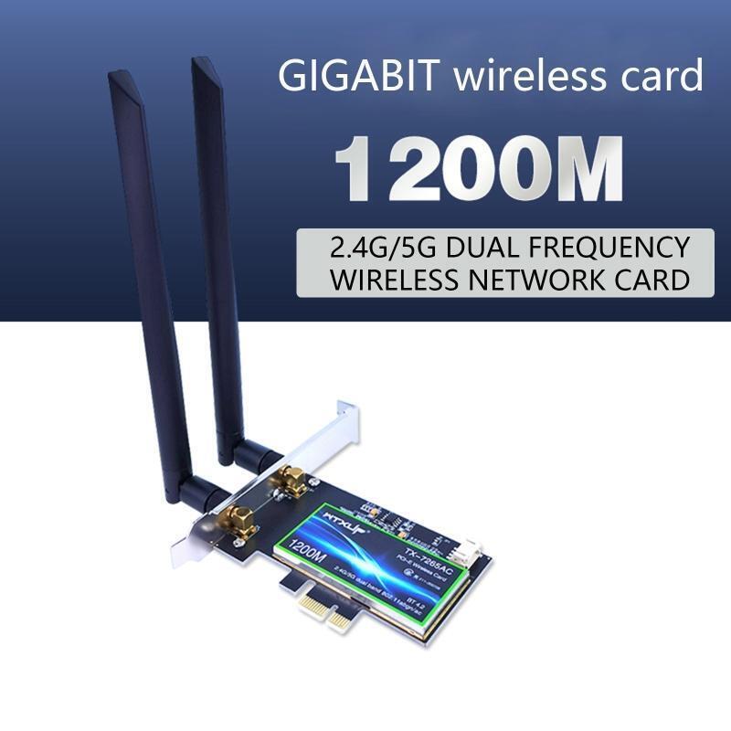 Desktop 7265AC 802.11AC Dual Band 867Mbps PCIe Wifi Card Intel 7265NGW BT 4.2