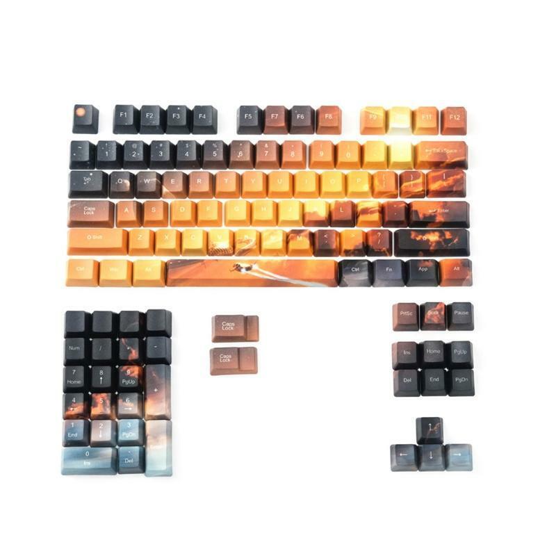 104Keys Saturn Theme OEM Profile Dye Sublimation for Cherry Mechanical Keyboard