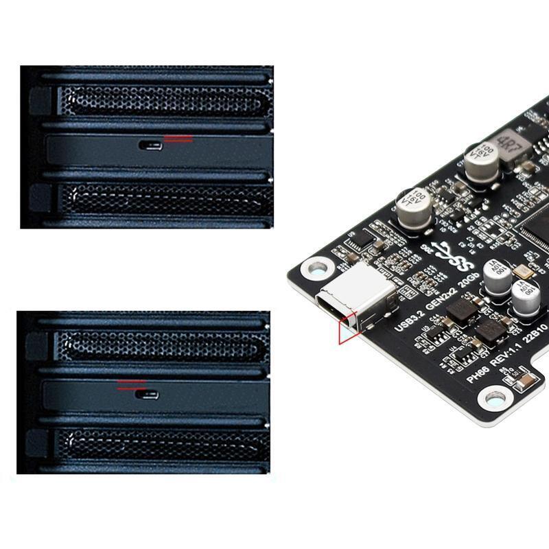 20Gbps PCIE X4 to Type-C USB 3.2 Gen 2X2 Expansion Adapter Card for Desktop PC