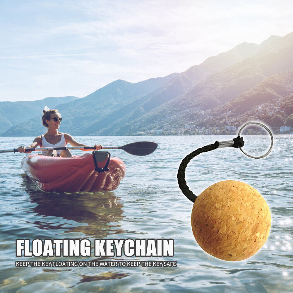 50mm Boat Floating Cork Keyring Water Buoyant Ball Floating Kayak Key Chain